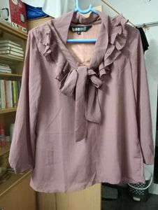 Elegant Ruffle Neck Blouse