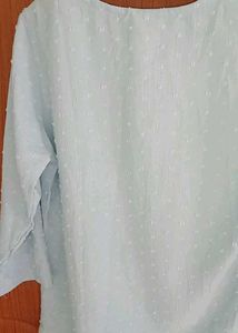 Light Blue Polka Dot Blouse