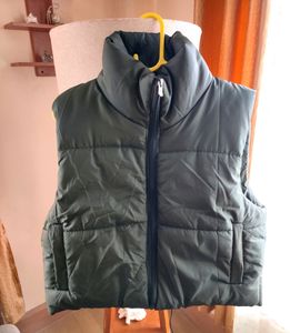Dark Army Green Puffer Gilet