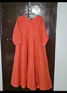 Orange KURTA set with BOTTOM and DUPATTA