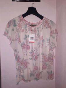 Pink Floral Kaftan Top