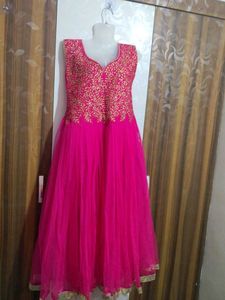 Elegant Pink Ethnic Gown