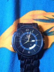 Elegant Black Watch For Men&#39;s Lime Stone