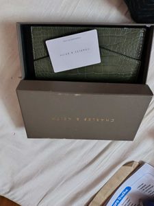 Olive Green Croc Clutch
