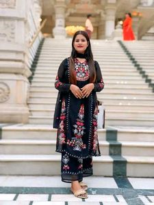 Embroidered Black Salwar Kameez Set
