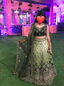 Green Heavy Lehenga