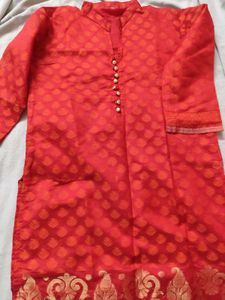 Rakhi Sale 🔥🔥🔥Red Embroidered Kurta