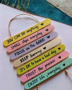 Inspirational Wooden Stick Wall Hanging