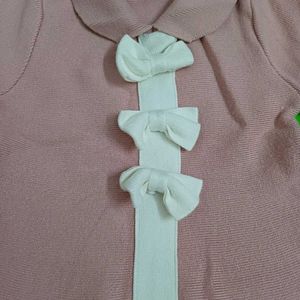 Petal Pink Wollen Frock 1 Year Till + 6 Months
