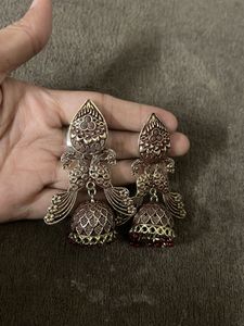 Mehroom Jhumka Earrings