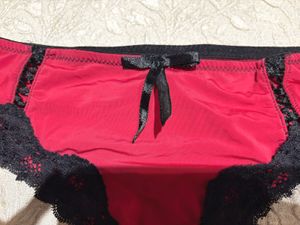 Red &amp; Black Lace Panty