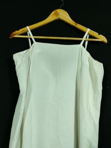 White Shoulder Cut Top (Women)