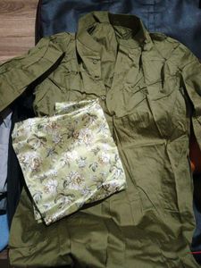 Floral Print Nehru Jacket with kurta