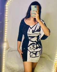 Bodycon Dress+strip Dress Combo🖤