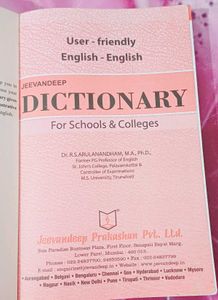Jeevandeep Dictionary - English for Schools/Colleg
