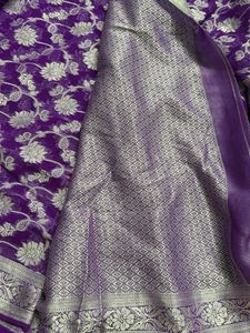 Purple Georgette Saree
