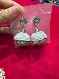 Earring Set: Jhumkas and Hoops