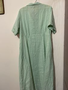 max long dress light green colour