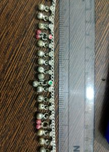 Vintage Silver Anklets with Bells