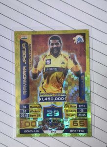Ravindra Jadeja Gold Cricket Attax 2015 IPL