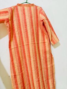 Coral Coloured Crinkled Kurta Top(XXL)🍑