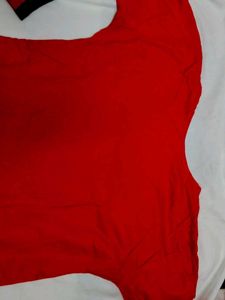 Red Embroidered short kurti ❤️