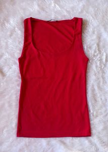 Zara Red Sleeveless Tank Top
