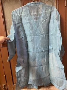 So Preety Organza Shirt Pattern Top ,sky Blue In C
