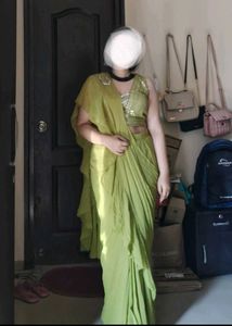 Elegant Ready to Wear Green Saree
