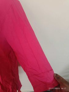 xl Pink Casual Tunic Top