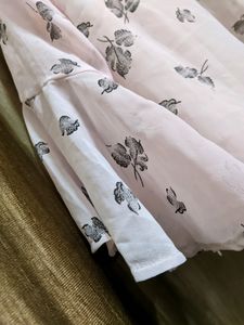 Baby Pink Designer Balloon Sleeves Top