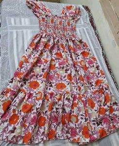 Floral Smocked Midi Dress