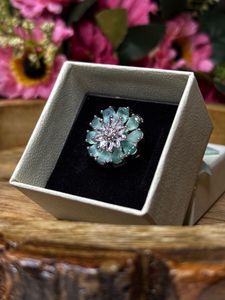 American diamond floral rings