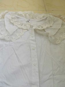 Elegant White Lace Shirt