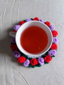 Crochet Floral Bouquet Coaster
