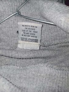 Grey Turtle Neck Pullover Knitted Top