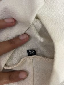 Cream Long Sleeve Top