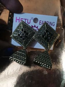 Silver Jhumka Earrings