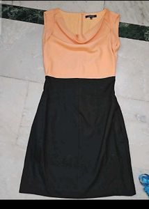 Chic Peach &amp; Black Dress