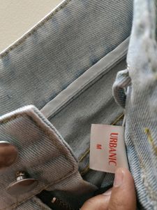 Urbanic Light Blue Flared Straight Jeans
