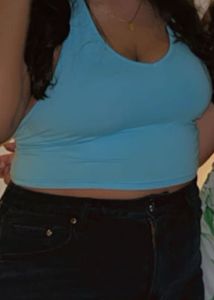COMBO-Blue And Grey Knit Tank Top