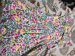 Beautiful Multicolour Frock For 7-8 Years Girl