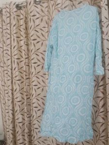 Women&#39;s Light Blue Printed Top