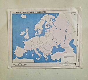 Political Maps Of India and Europe Combo