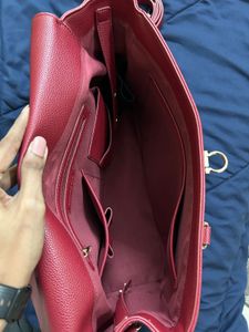 Miraggio Burgundy Handbag