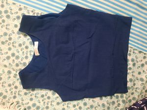 Blue Stretchable Crop Top
