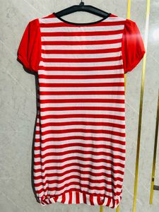 Striped Graphic T-Shirt Dress