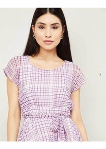 Purple Plaid Dress