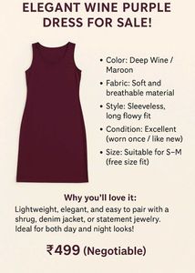 Wine Purple Kurti Dress