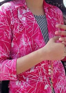 Pink Printed Jacket